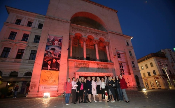 Teatrul National Timisoara in roz
