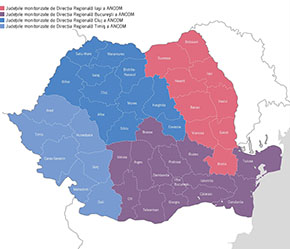 ANCOM - Harta Directii Regionale w