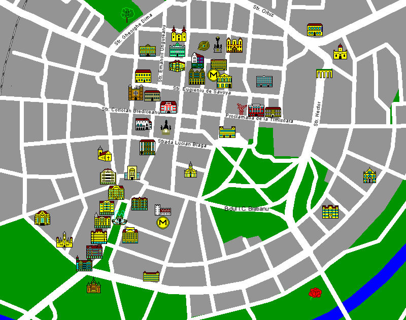timisoara centru map