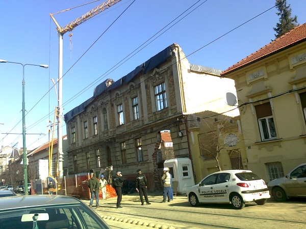 Poluarea cu praf in Timisoara -santier