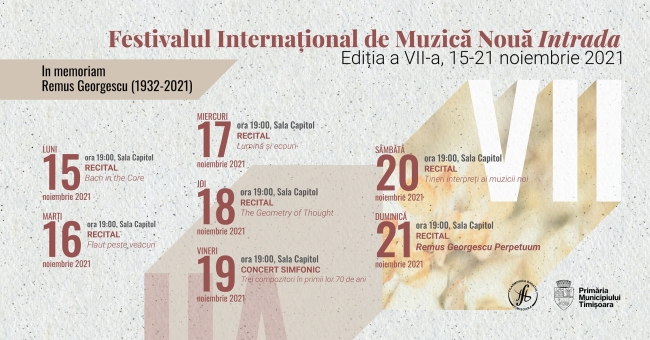 Al via Intrada 2021 Timișoara International New Music Festival